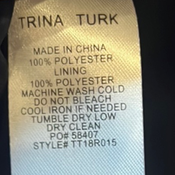 Trina Turk Blue Ruffled Sheath Dress with Flutter Sleeves - Picture 10 of 10